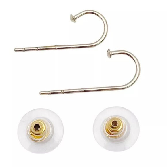 CHANEL Black CC Logos Pink Quilted Stud Earrings Gold Tone 05C Auth w/Box - Picture 3 of 16